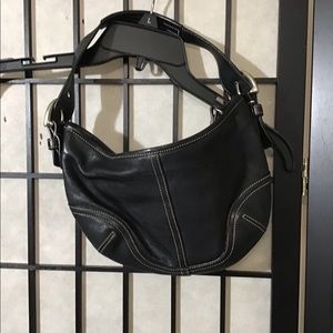 coach black evening bag